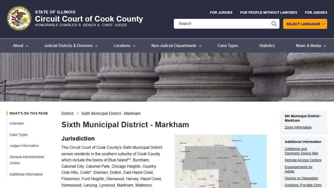 Sixth Municipal District - Markham | Circuit Court of Cook County
