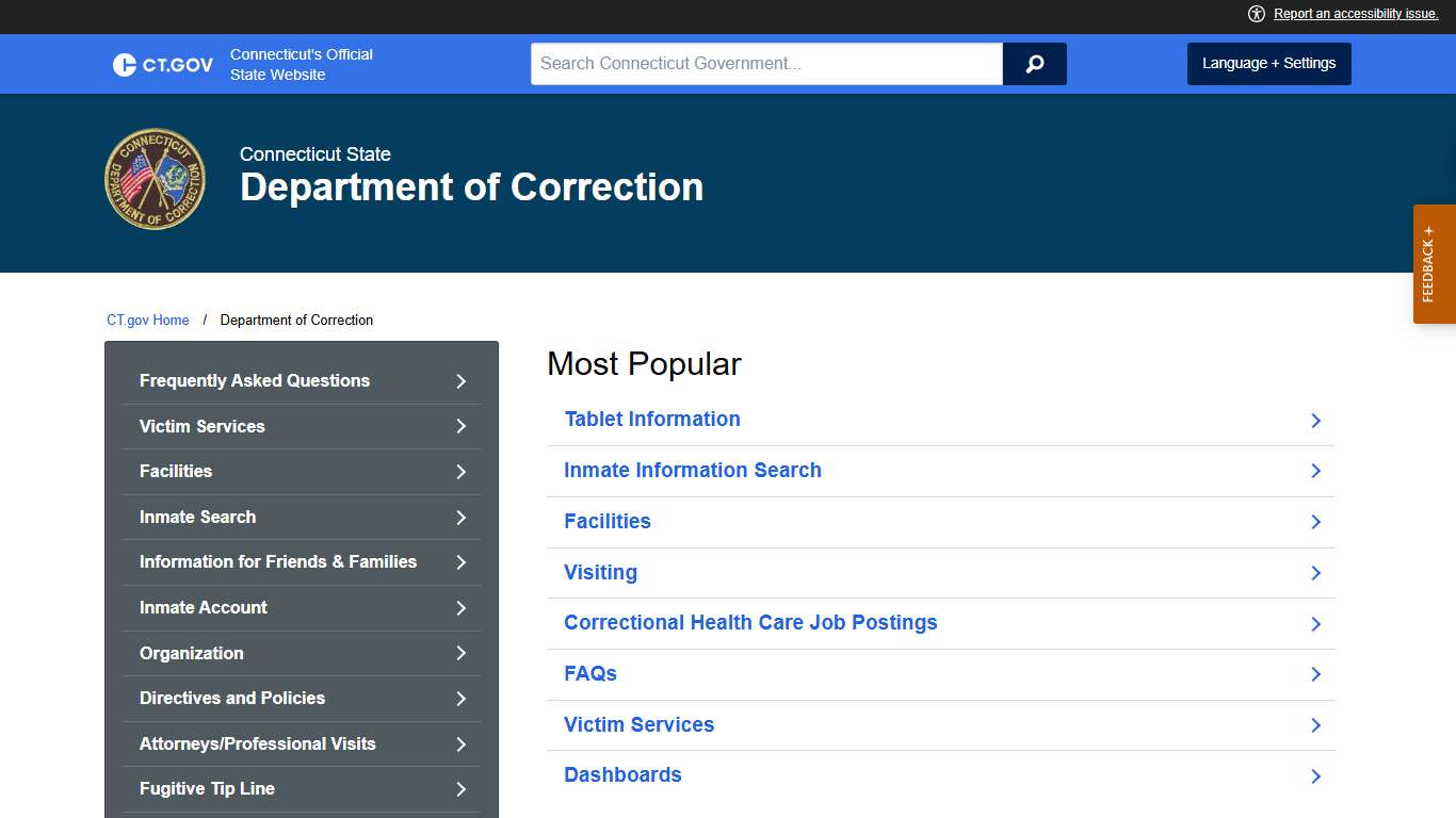 Connecticut Department of Correction